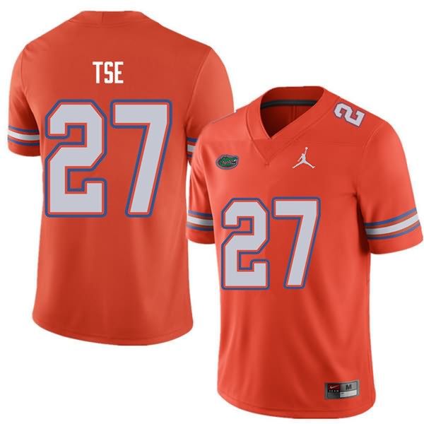 Men's NCAA Florida Gators Joshua Tse #27 Stitched Authentic Jordan Brand Orange College Football Jersey ASV5665MA